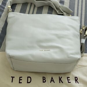 Ted Baker White Shoulder Bag with Gold-Tone Hardware